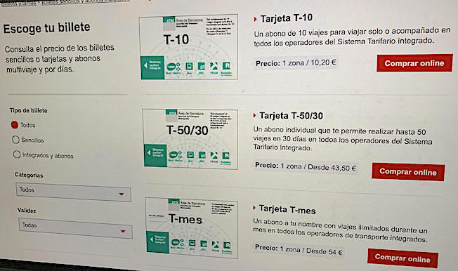 La web de TMB permite comprar títulos de transporte de metro y autobús,  como T-10 y T-mes – Barcelona al Día