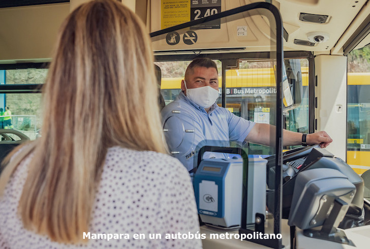 Los conductores de autobús de AMB TMB protegidos por una mampara – Barcelona al Día